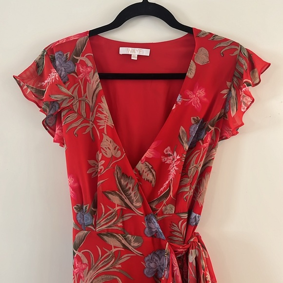 Wayf Floral Wrap Dress - Picture 2 of 9